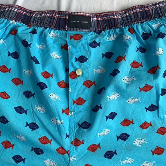 Blue Tommy Bahama Boxers with Fish - Picture 2 of 4